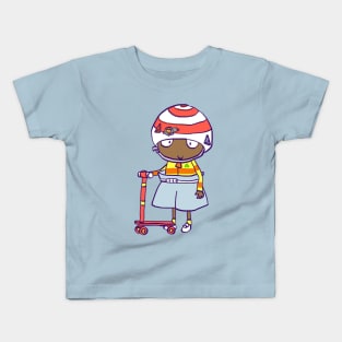 sarah and duck scooter boy / children's cartoon Kids T-Shirt